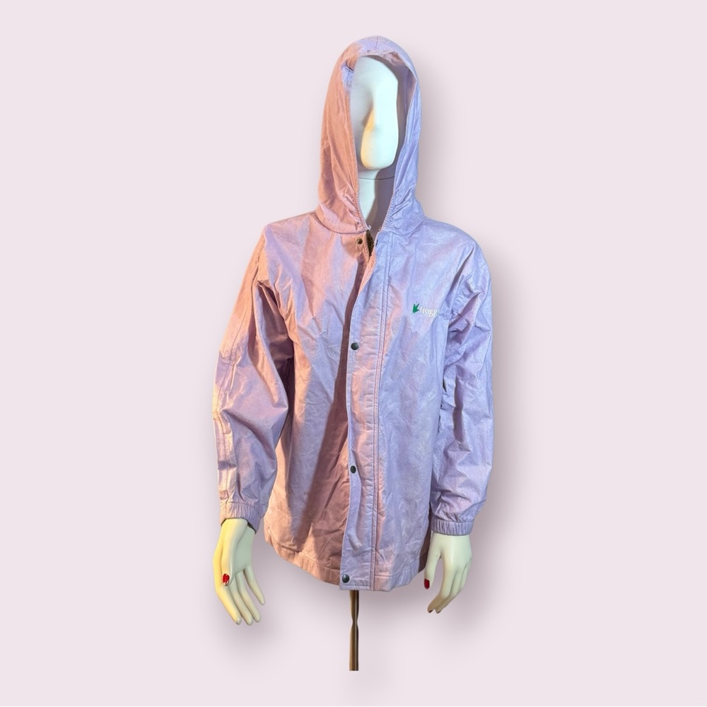 Girls Frogg Toggs  Rain Jacket Size Large Lavender NWOT